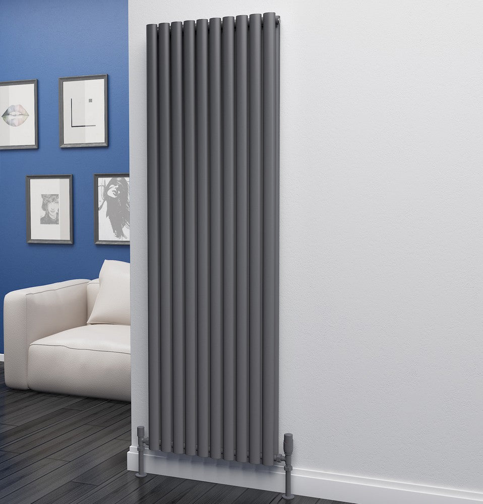 Eastgate Eclipse Steel Anthracite Single/Double Panel Vertical Designer Radiators - Central Heating