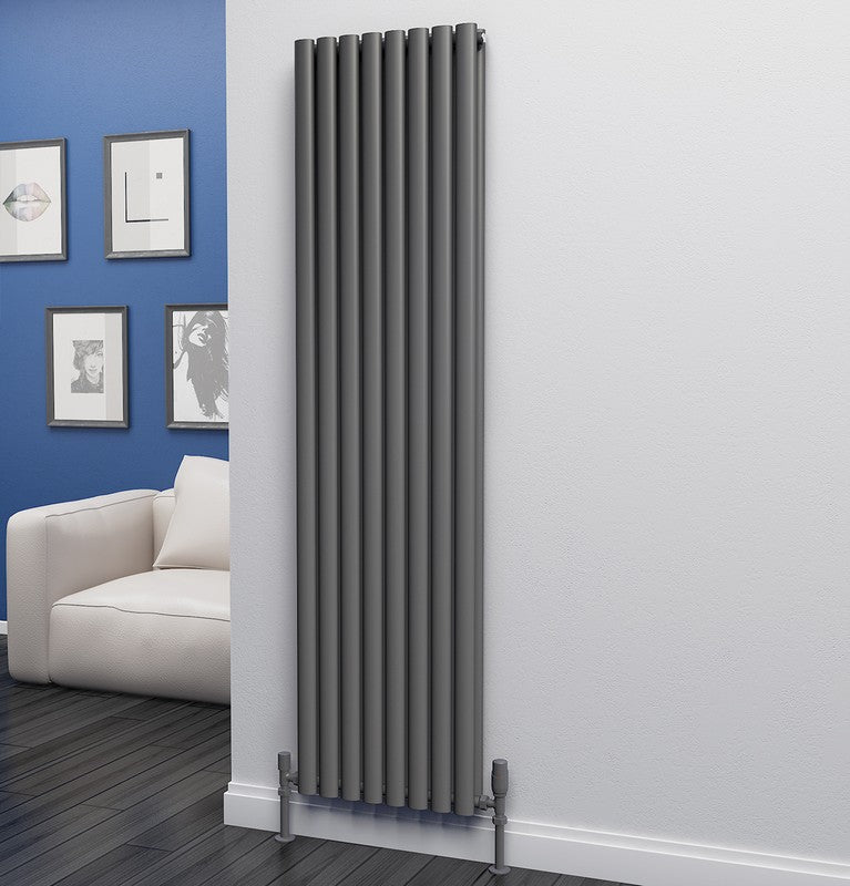 Eastgate Eclipse Steel Anthracite Single/Double Panel Vertical Designer Radiators - Central Heating
