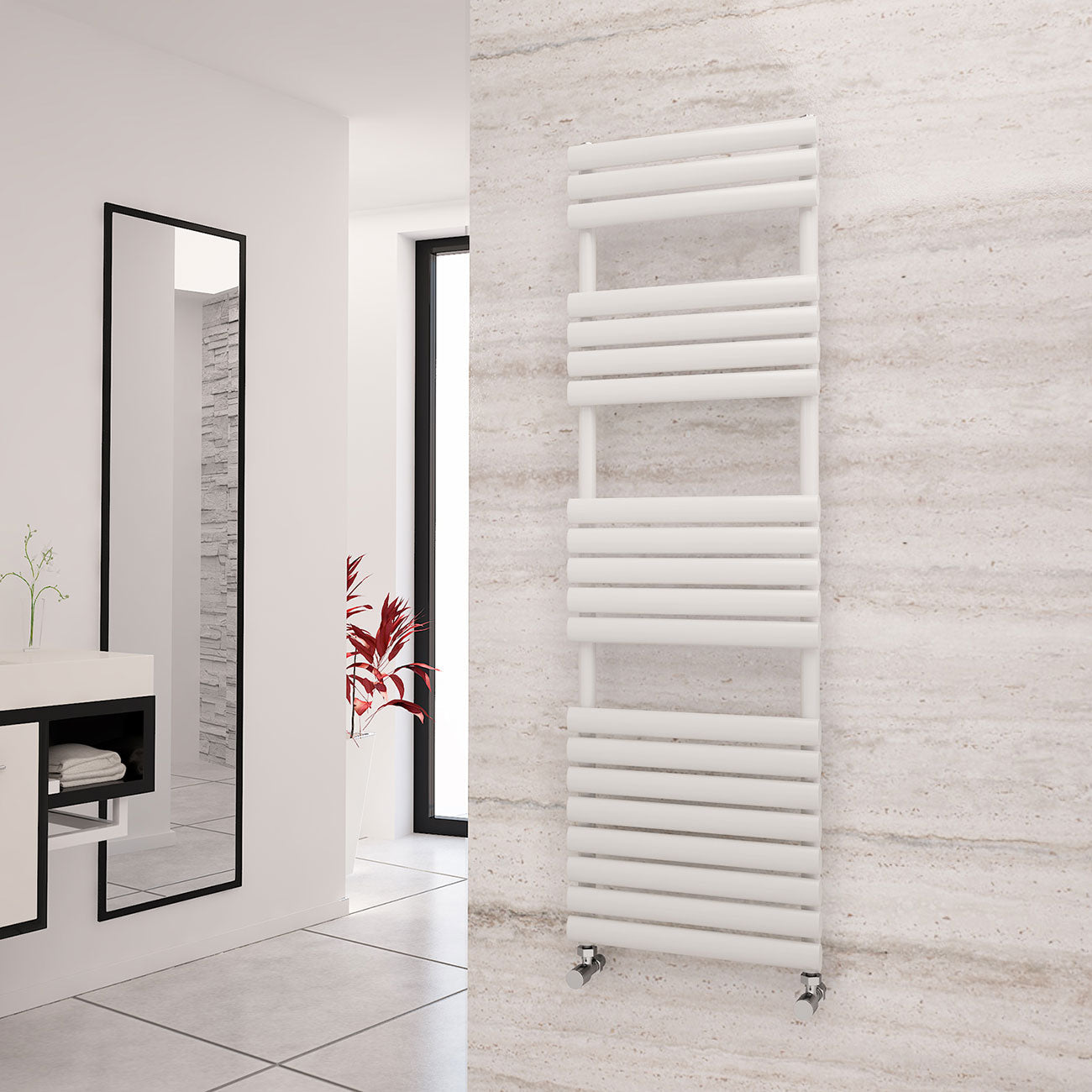 Eastgate Eclipse Steel White Designer Heated Towel Rails