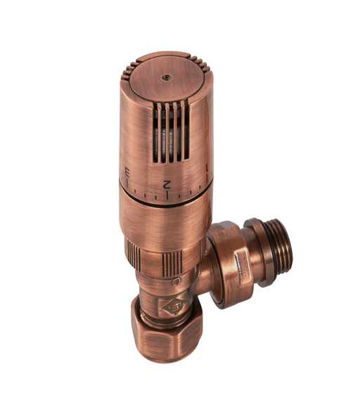 Eastgate Kingston TRV Angled Tradational Radiator Valve Antique Copper