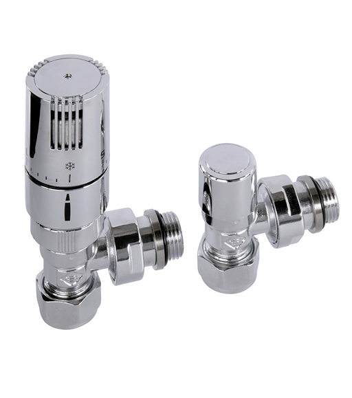 Eastgate Kingston TRV Angled Tradational Radiator Valve Chrome