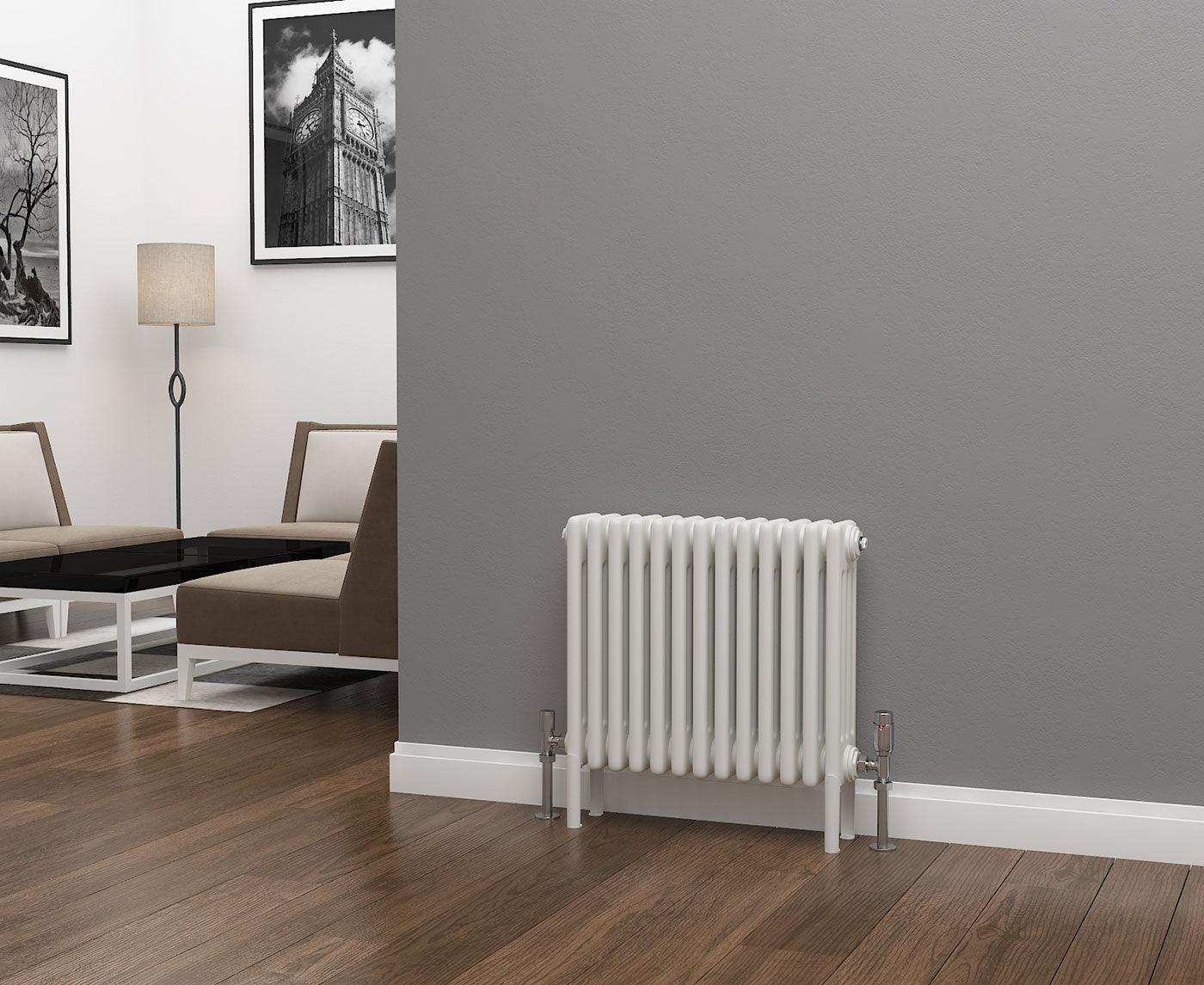 Eastgate Lazarus White Horizontal Column Radiators