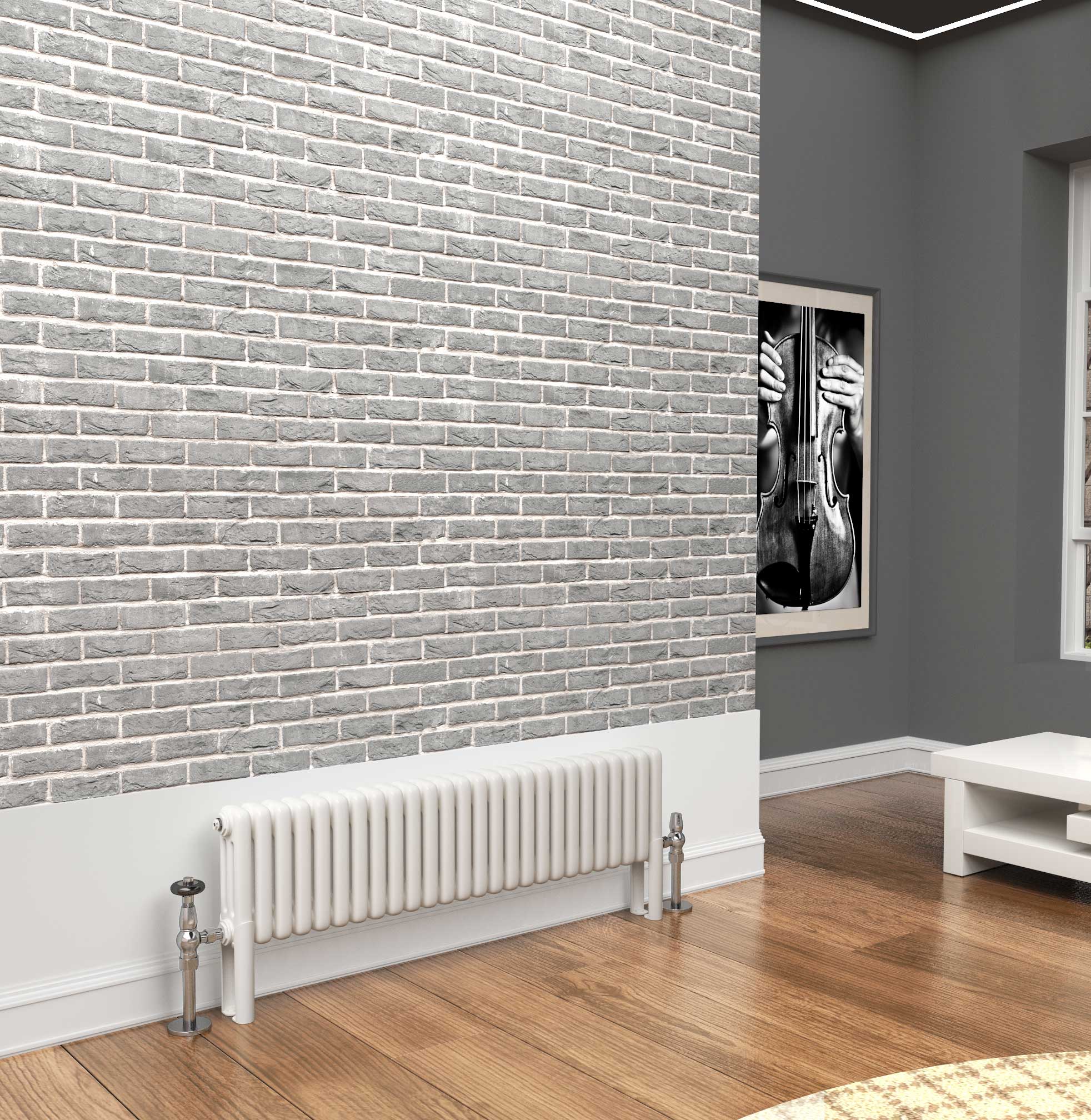 Eastgate Lazarus White Horizontal Column Radiators