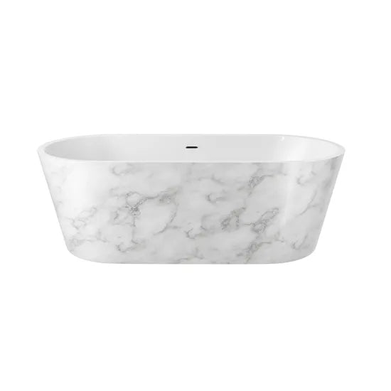 Elementa 1695 x 795mm White Marble Freestanding Bath