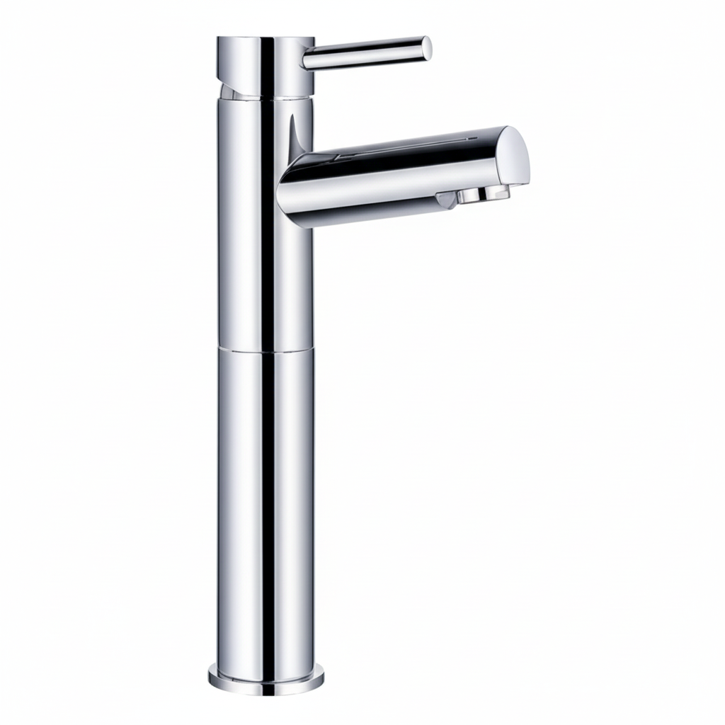 Enhanced tall chrome basin mixer tap