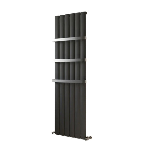 Eucotherm Saturn Aluminium Vertical Designer Chrome Radiator Towel Bar