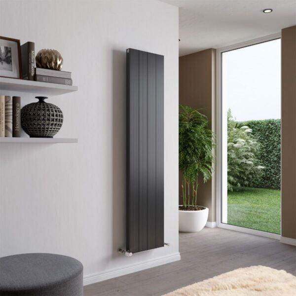 Eucotherm Ariel Anthracite Aluminium Vertical Radiator