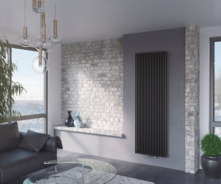 Eucotherm Corus 600 Double Anthracite Vertical Triangle Tube Radiator