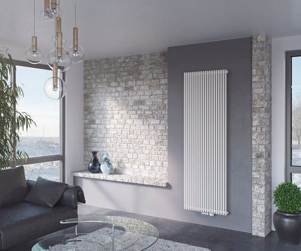 Eucotherm Corus 600 Single White Horizontal Triangle Tube Radiator