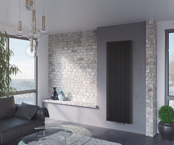 Eucotherm Corus Tube Duo Panel Anthracite Vertical Designer Radiator