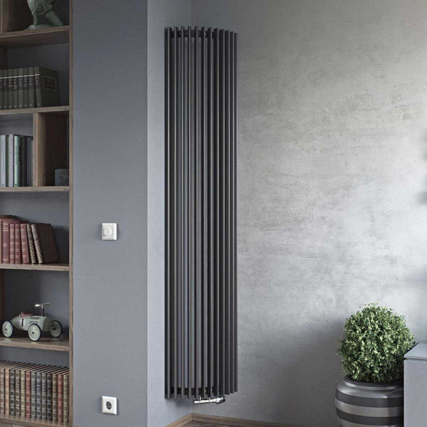 Eucotherm Corus Tube Single Corner Anthracite Vertical Designer Ratiator