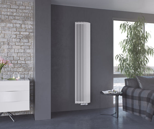 Eucotherm Corus W Single Tube White Vertical Designer Radiator