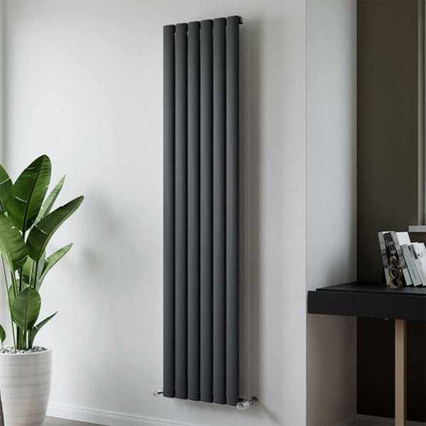Eucotherm Delta Anthracite Aluminium Vertical Radiator