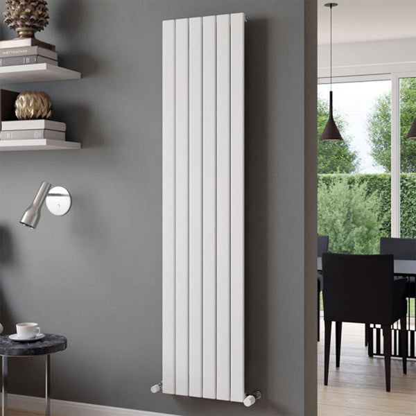 Eucotherm Delta Line White Aluminium Vertical Radiator