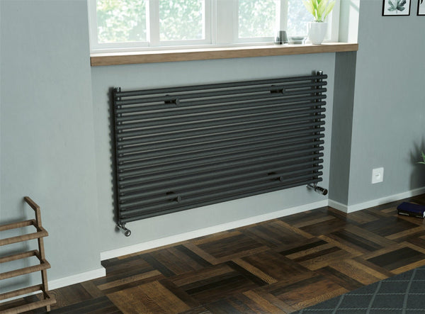 Eucotherm Gaja Double Anthracite Tube Horizontal Designer Radiator