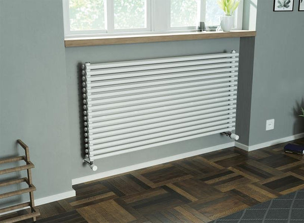 Eucotherm Gaja Double White Tube Horizontal Designer Radiator