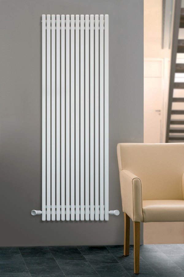 Eucotherm Gaja Single White Tube Horizontal Designer Radiator