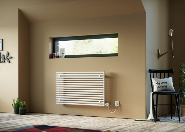 Eucotherm Gaja Single White Tube Horizontal Designer Radiator