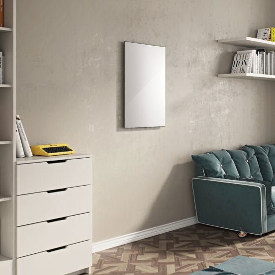 Eucotherm Infrared Ultra Slim Panel White Glass Electric Radiator