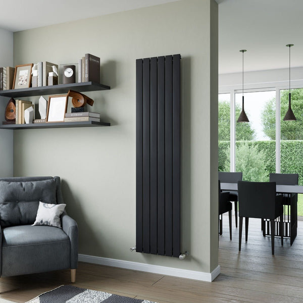 Eucotherm Mars Anthracite Single Flat Panel Vertical Radiator