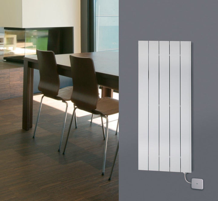 Eucotherm Mars Electro White Single Flat Panel Vertical Electric Radiator