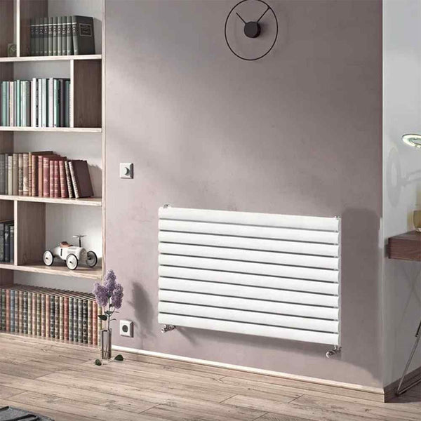 Eucotherm Nova Tube Double Panel White Horizontal Designer Radiator