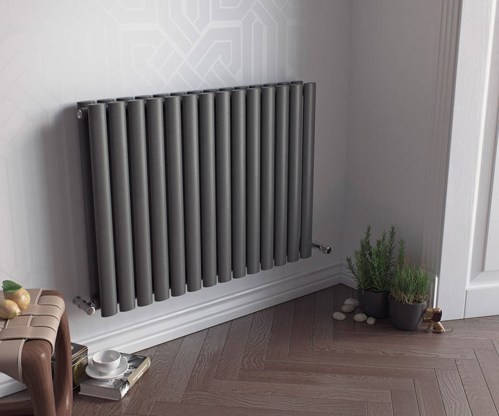 Eucotherm Nova Tube Duo 600 Anthracite Vertical Designer Radiator