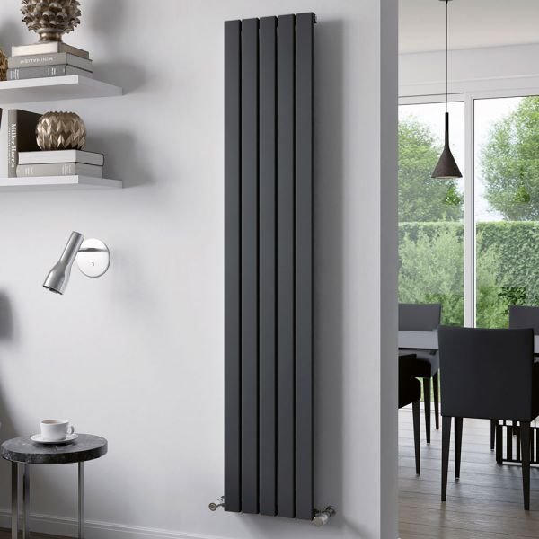 Eucotherm Nova Tube Duo 600 Anthracite Vertical Designer Radiator