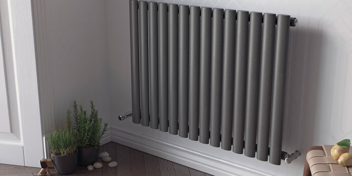 Eucotherm Nova Tube Single 600 Vertical Anthracite Designer Radiator