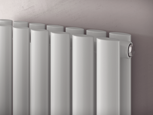 Eucotherm Nova Tube Single 600 Vertical White Designer Radiator