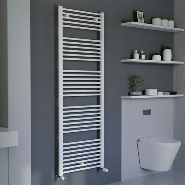 Eucotherm Primo White Steel Tube Vertical Towel Rail Radiator