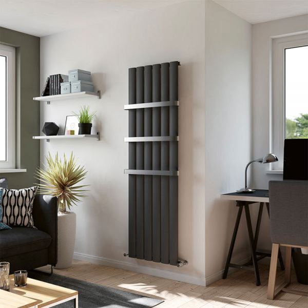 Eucotherm Saturn Anthracite Aluminium Vertical Radiator