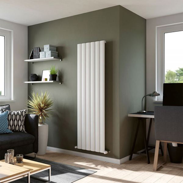 Eucotherm Saturn White Aluminium Vertical Radiator