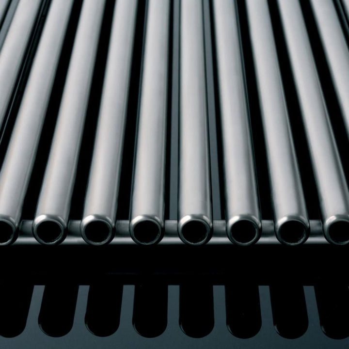 Eucotherm Supra Round Anthracite Tube Single Panel Vertical Designer Radiator