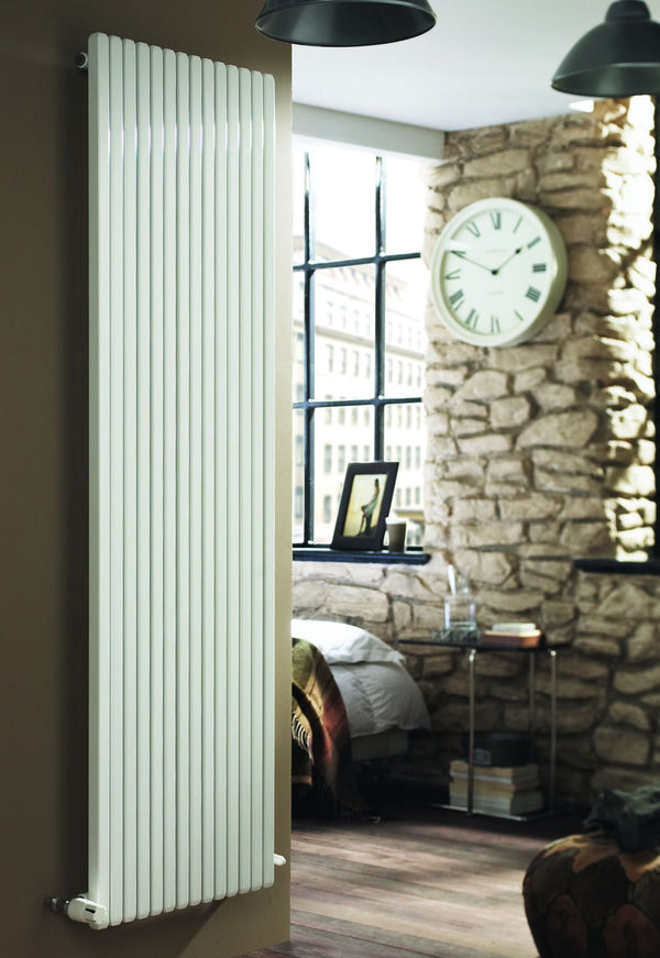 Eucotherm Supra Square White Tube Single Panel Vertical Designer Radiator