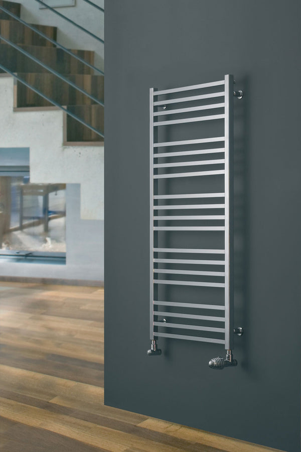Eucotherm Verano Chrome Vertical Ladder Style Towel Rail Radiator