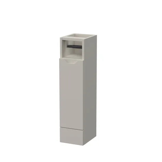 Nuie Loave 200mm Handleless Toilet Roll Unit - 253mm Deep Pebble Grey