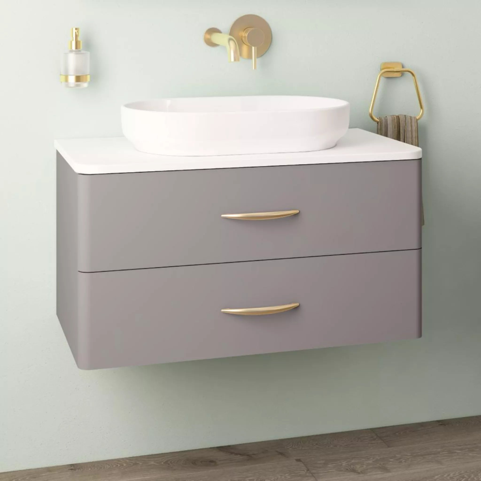 Eastbrook Linn 550x350mm Sit on Basin - White