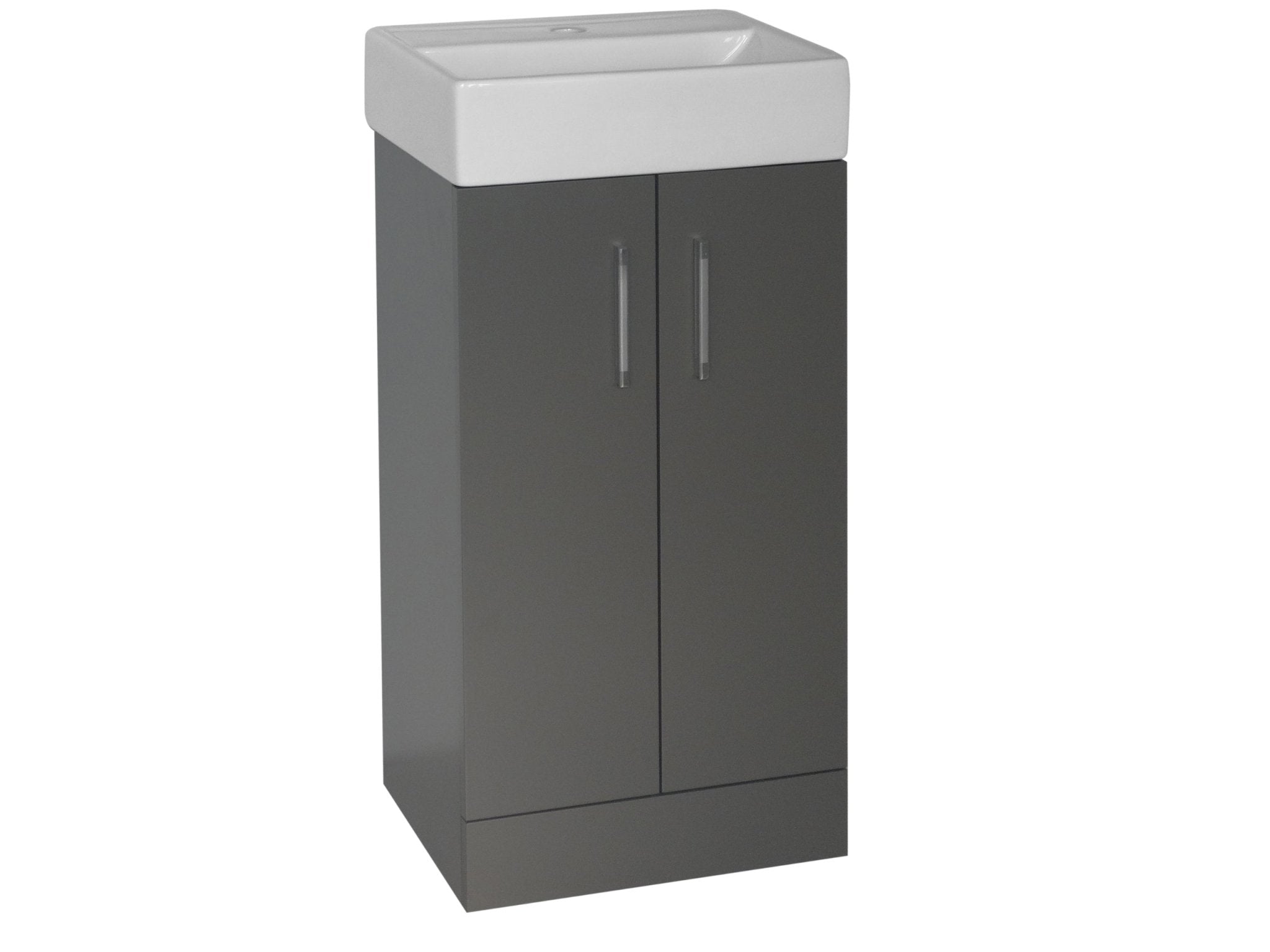 FLAIR (420mm - 2 Door) Floor Standing Vanity Unit – Matt Dark Grey