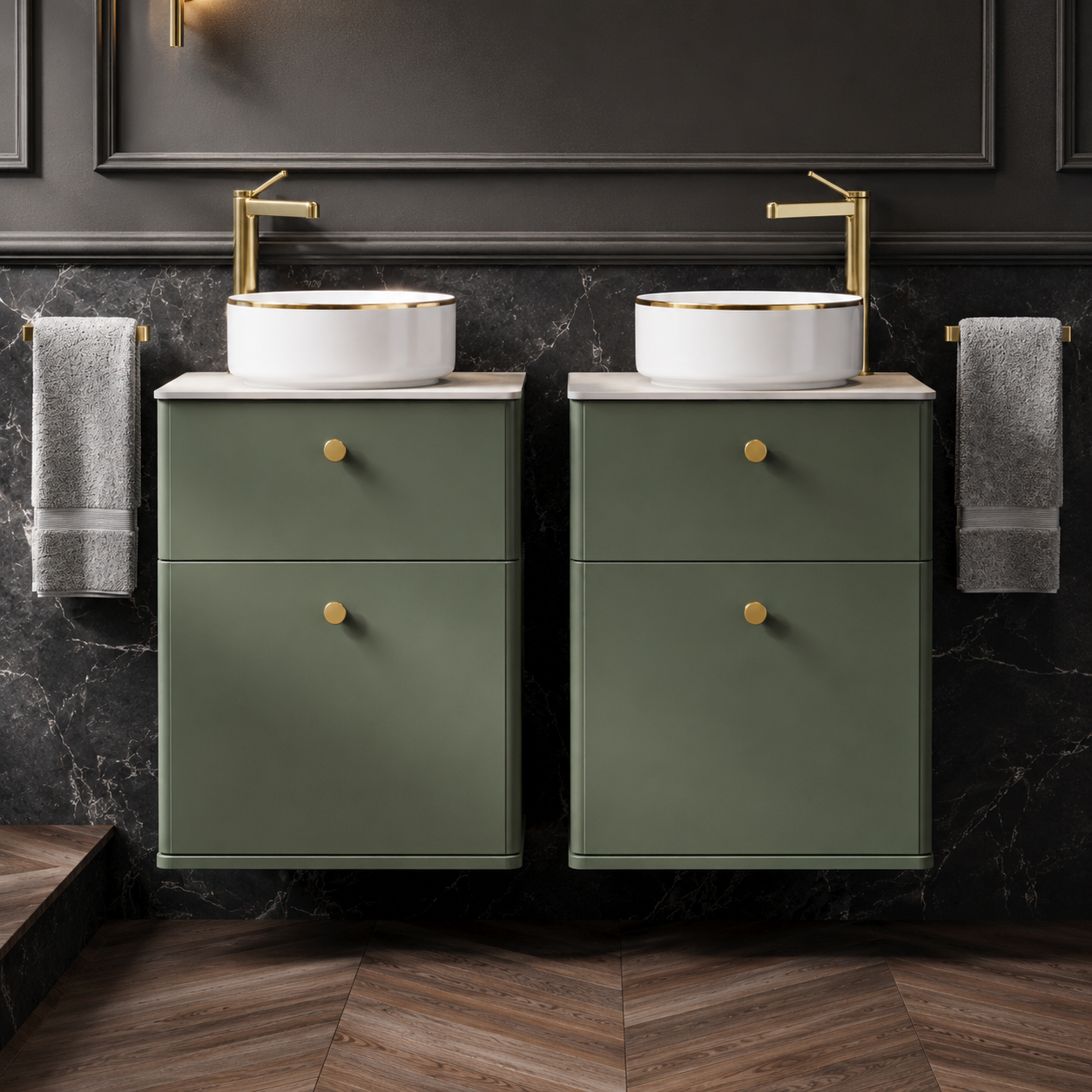 HIb - Sierra Bathroom Unit - Walton Oak