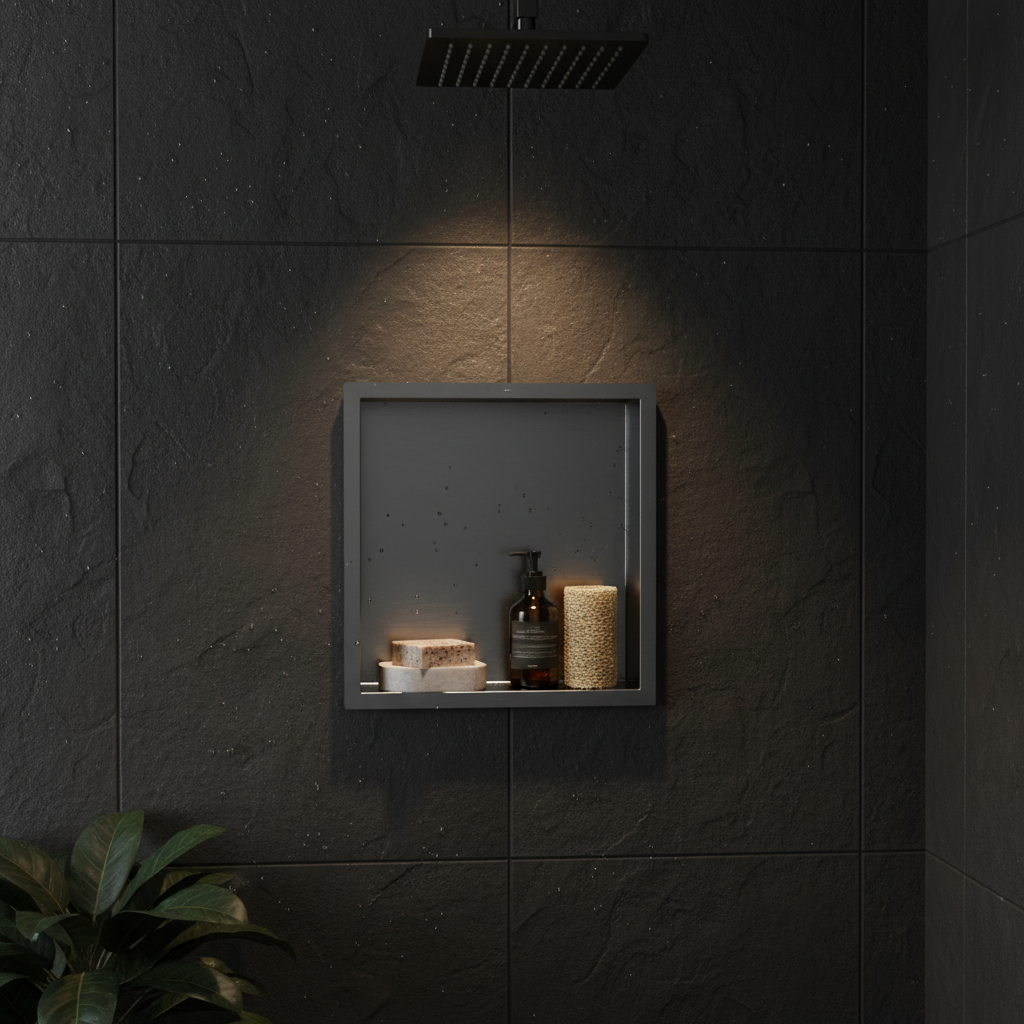 Gun Metal Shower Niche Lifestyle