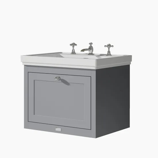 Hartleigh 600mm 1 Drawer Cabinet and 3TH Basin
