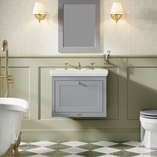 Hartleigh 600mm 1 Drawer Cabinet and 3TH Basin