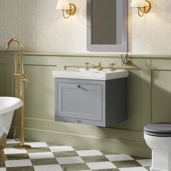 Hartleigh 600mm 1 Drawer Cabinet and 3TH Basin