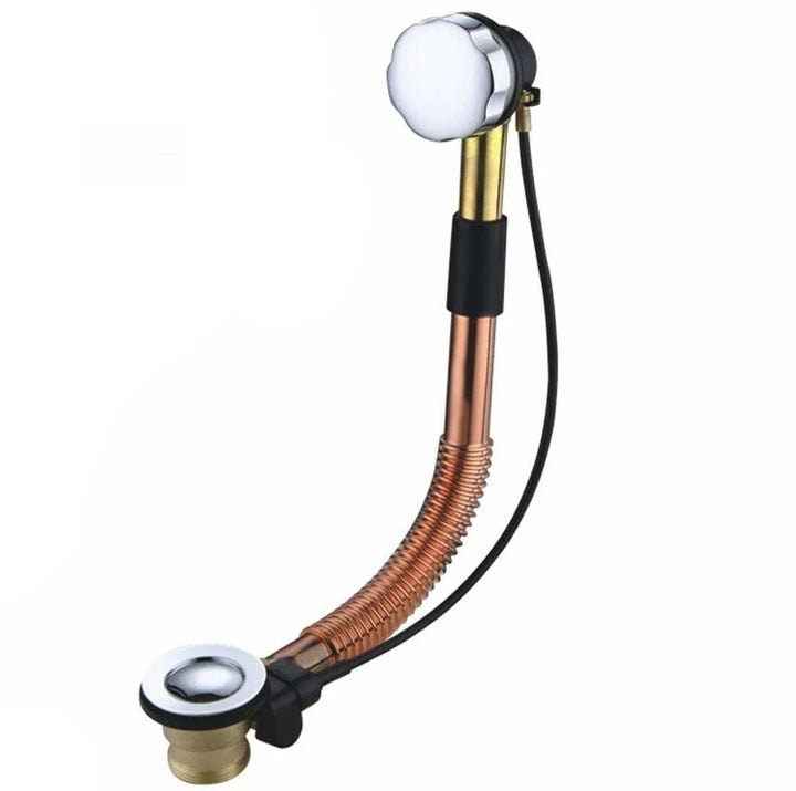 Heavy Duty Fully Adjustable Chrome Concealed Bath Overflow and Pop - Up Waste