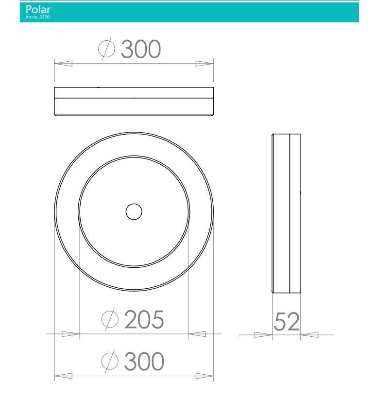 HIB Polar Chrome Ceiling Light