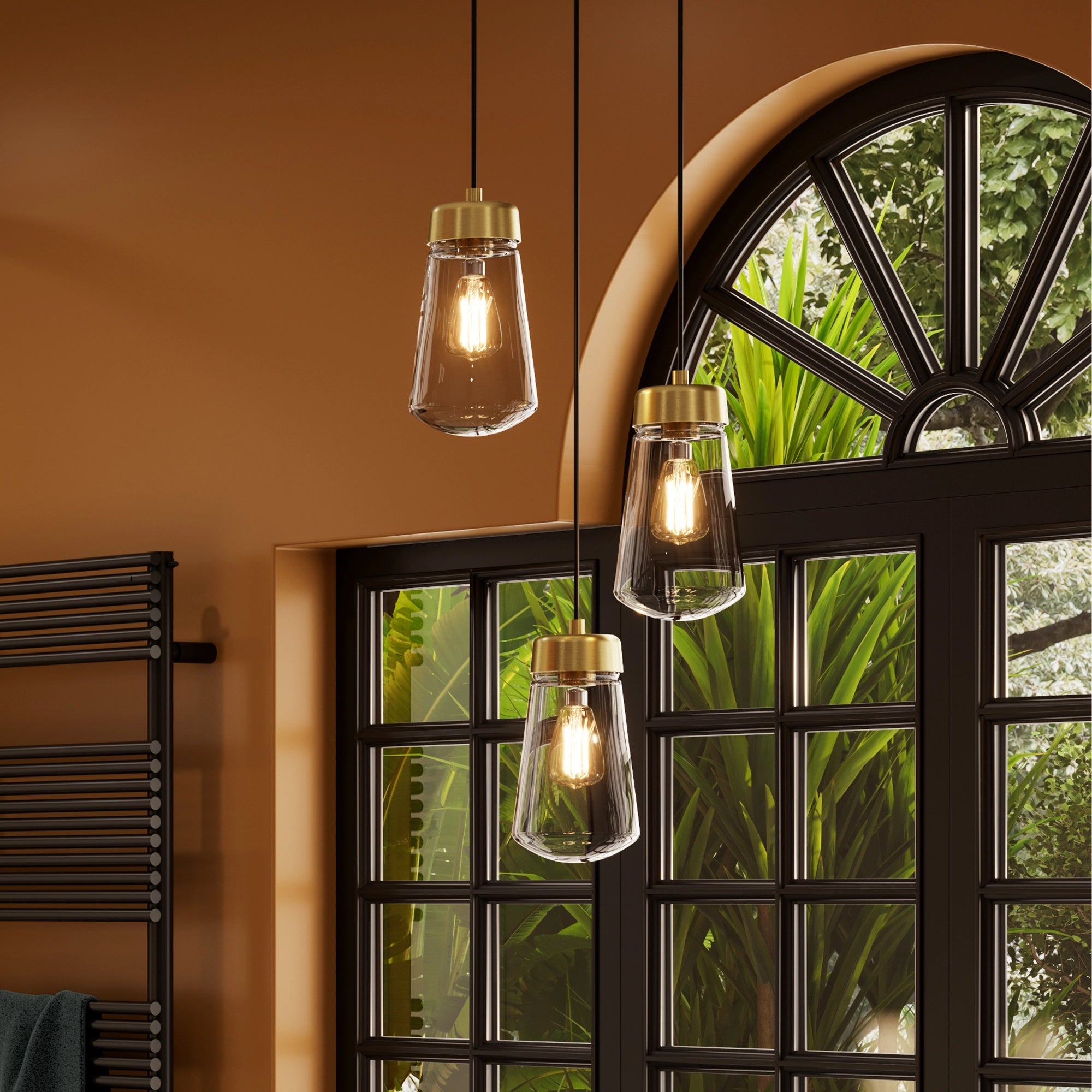 HIB Summit LED Bathroom Pendant Lighting - Brushed Brass