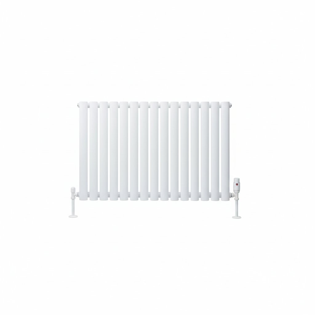 High-quality white horizontal radiator