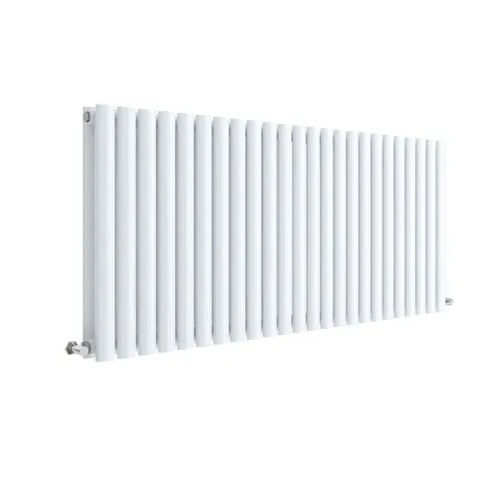 Shelley Horizontal Double Panel Radiator 600 x 1398mm - High Gloss White