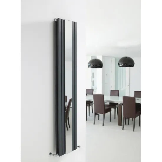 Nuie Coleridge Double Panel Designer Radiator 1800 x 381mm - Anthracite